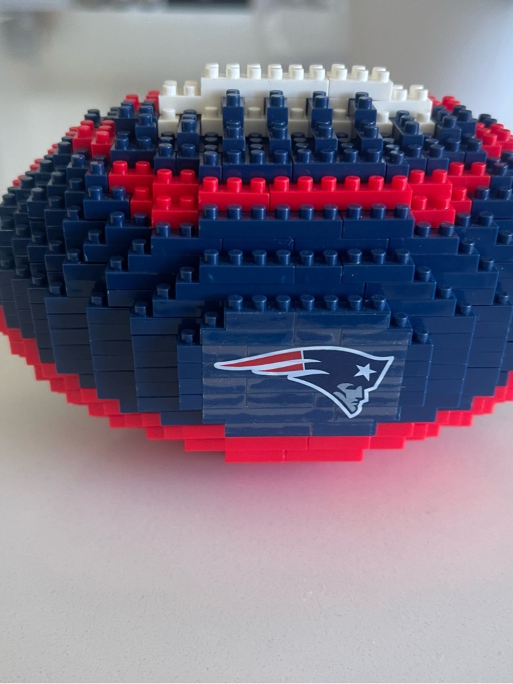 Red Mini Brick Football Building Set patriots FOCO no box - Picture 3 of 4